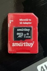 Карта памяти 64ГБ MicroSDXC Class 10 Smart Buy Pro R90/W70 Mb/s, адаптер, SB64GBSDCL10U3-01