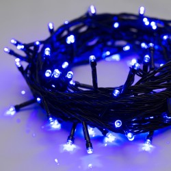 Гирлянда 20м., 200 LED, темный провод,8 режимов, Синий (арт 3556814)