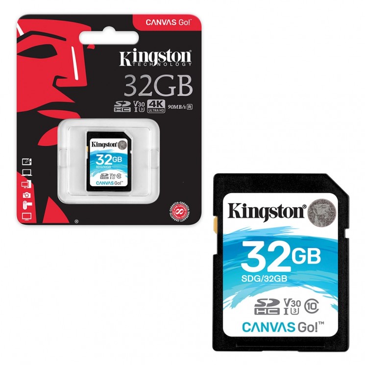 Купить Карта памяти Kingston Canvas Go SDHC 32 ГБ [SDG/32GB] в магазине Мастер Связи
