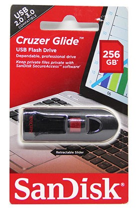 USB флешка 256Gb SanDisk Gruzer Glide (USM 3.0)