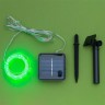 Гирлянда "Нить", уличная на солнечной батарее "Роса" 12 м, LED-100, 2 режима, нить прозрачная, свечение зелёное