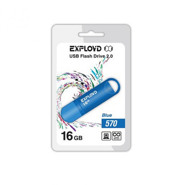 Купить Флеш-накопитель USB 16GB Exployd 570 синий (EX-16GB-570-Blue) в магазине Мастер Связи