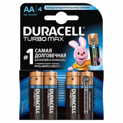 Батарейка DURACELL Turbo Max AA, LR6-4BL, щелочная 4 шт. 
