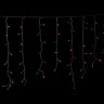 Гирлянда "Бахрома" Ш:2,4 м, В:0,6 м, нить темная, LED-120-220V, контр. 8 р. красный