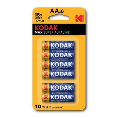 Батарейка Kodak MAX AA/LR6 1.5V  -  6шт.