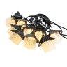 Гирлянда для улицы «Хрустальные Домики» 5 м. 10LED (9*9,5 см), теплый белый, черн. пров, 1 реж, IP-55,  арт. s-66-zol