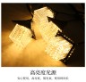 Гирлянда для улицы «Хрустальные Домики» 5 м. 10LED (9*9,5 см), теплый белый, черн. пров, 1 реж, IP-55,  арт. s-66-zol