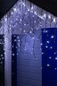 Бахрома для улицы 12м.- 30/50/70см, 300 LED, Белый, нить черная, можно соединять (арт.zwm-3-1000w-t) 