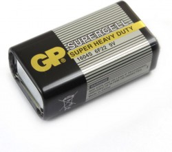 Батарейка GP Supercell Крона 9V,  1604S-2S1