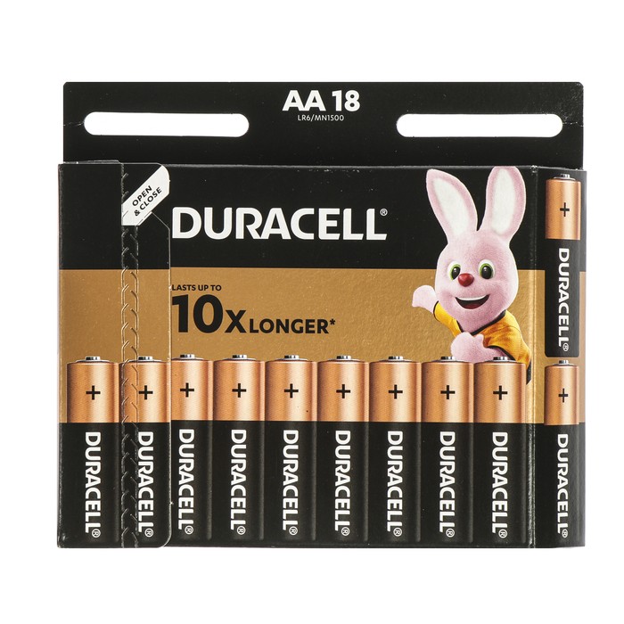 Купить Батарейка Duracell АА, LR06-18BL, 1.5V, алкалиновая (щелочная)-18шт. в магазине Мастер Связи