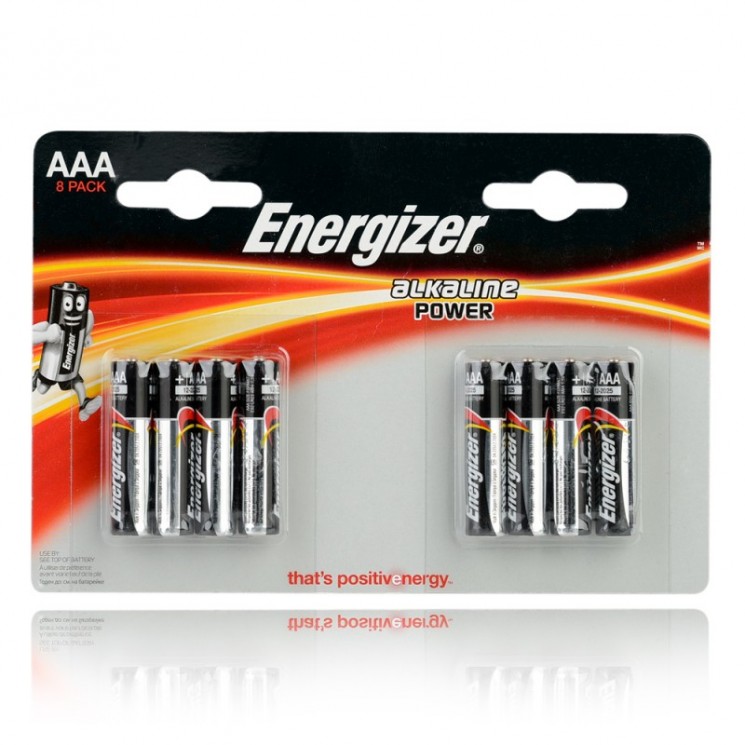 Батарейка Energizer AAA LR03-8BL ,1,5V, 8шт. в упаковке Alkaline