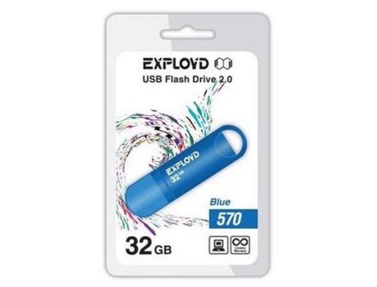 Купить USB флешка 32Gb Exployd Blue 570 в магазине Мастер Связи