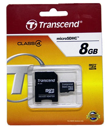 Купить Карта памяти MicroSDHC 8Gb Transcend с адаптером в магазине Мастер Связи