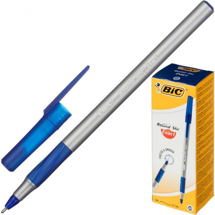 Купить Ручка шариковая BIC Round Stic Exact синие чернила 0.7 мм в магазине Мастер Связи