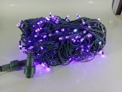 Гирлянда уличная 48м. 300 LED, темный провод, фиолетовый с мерцанием (можно соединять) (арт.wm50-f)