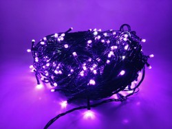 Гирлянда уличная 48м. 300 LED, темный провод, фиолетовый с мерцанием (можно соединять) (арт.wm50-f)