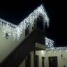 Бахрома  уличная 12м*60см, 448 ламп LED, цвет свечения Белый, нить белая, 8 режимов (можно соединять) с-195