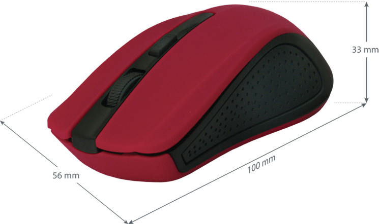 Мышь беспроводная Defender, MM-935, Accura, 4 кнопки, цвет: красный, (арт.52937)