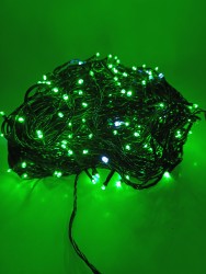 Гирлянда уличная 48м. 300 LED, темный провод, зелёный с мерцанием (можно соединять) (арт.wm50-green)