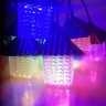 Гирлянда для улицы «Хрустальные Домики» 5 м. 10LED (9*9,5 см), мультицвет, черн. пров, 1 реж, IP-55,  арт. s-66-mult