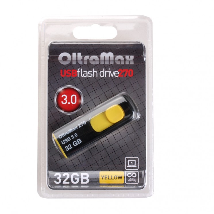 Купить Флеш накопитель USB 32GB OltraMax 270 USB 3.0 (OM-32GB-270-Yellow)  в магазине Мастер Связи
