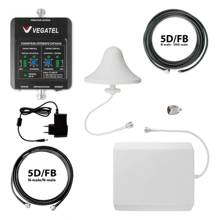 готовый комплект Vegatel VT-1800/3G-kit (офис, LED)