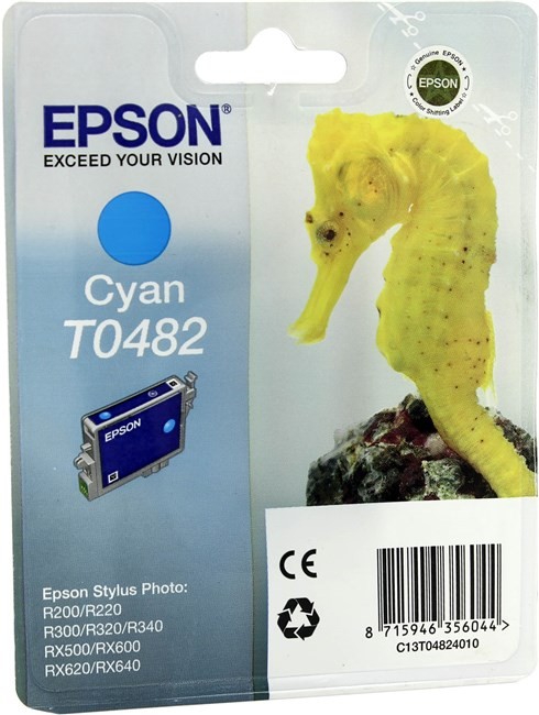 Картридж Epson T0482 Cyan оригинал в технологической упаковке