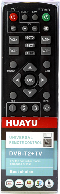 Универсальный пульт HUAYU DVB-T2+TV