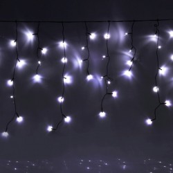 Гирлянда "Бахрома" Ш:2,4 м, В:0,6 м, нить темная, LED-120, 8 режимов.цвет свечения БЕЛЫЙ