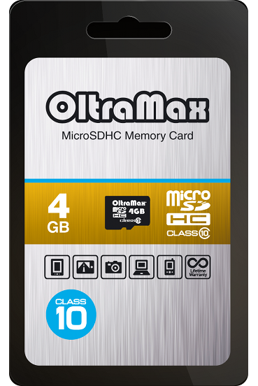 Карта памяти MicroSDHC 4Gb OltraMax