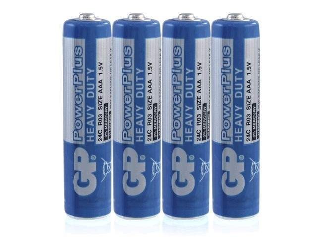 Батарейка AAA GP PowerPlus HEAVY DUTY 2 , 1.5В, цвет: синий , (4C/R03 R03 SR4) 