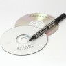 Маркер для CD и DVD BRAUBERG, супертонкий металлический наконечник 0,5 мм, черный, 150512