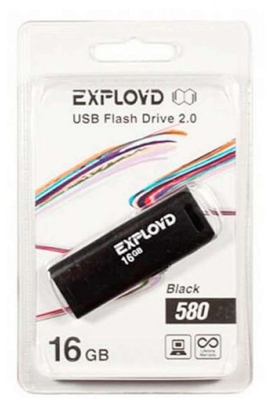 Купить Флеш-накопитель USB 16GB Exployd 580 BLACK (EX-16GB-580-BLACK) в магазине Мастер Связи
