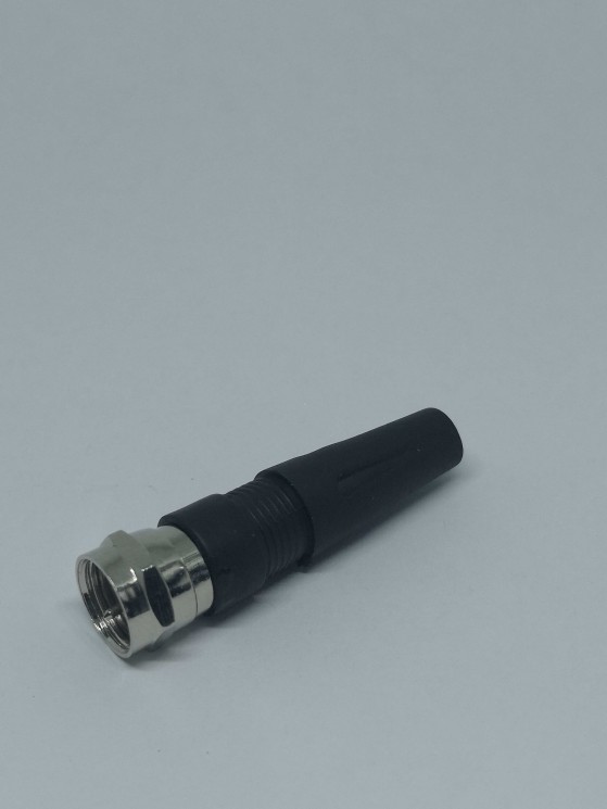 F-тип разъём пластик прямой на кабель RG58,59,6 (4-260)