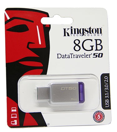 USB флешка 8GB Kingston DataTraveler 50 USB 3.1 (DT50/8GB)