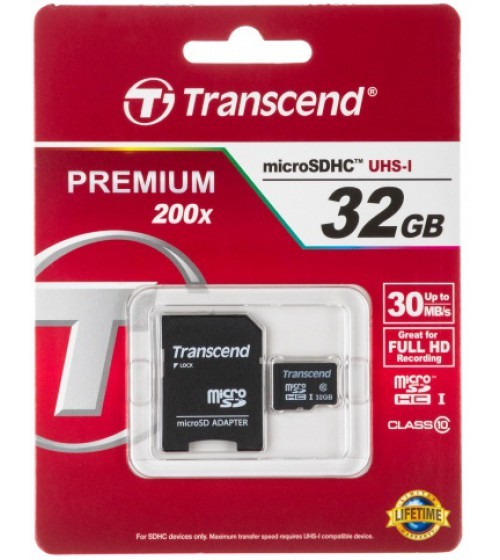 Купить Карта памяти MicroSDHC 32Gb Transcebd UHS-1 до 30Mb/s (TS32GUSDHC10) в магазине Мастер Связи