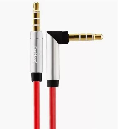 Купить AUX кабель Earldom угловой, красный, 1 метр в магазине Мастер Связи