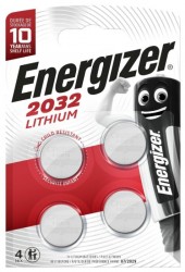 Батарейка Energizer CR2032 BL4, упаковка 4 шт. Professional Electronics (Lithium), 3В