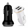 Автомобильное зарядное устройство HOCO Z1 + кабель Micro USB   2xUSB 2.1A. Цвет: Белый или черный