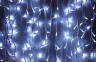 "Занавес" светодиодный уличный 3x3м.,1100!!! ламп LED, 4 режима, белый провод, свет свечения Белый (арт. c-1964)