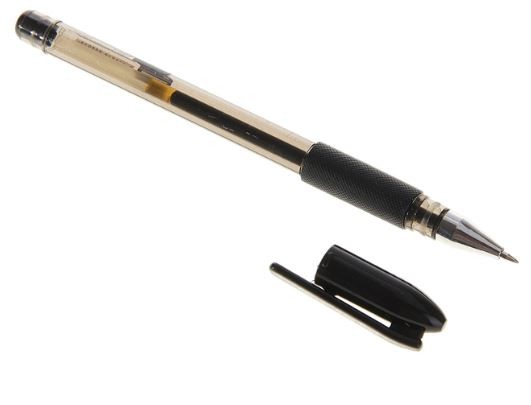 Купить Ручка гелевая, 0.5 мм, чёрный стержень, тонированный корпус, с резиновым держателем в магазине Мастер Связи