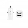 Купить Автомобильное зарядное устройство HOCO Z12 + кабель Micro USB   2xUSB 2.4A. Цвет: Белый в магазине Мастер Связи