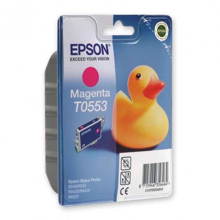 Картридж Epson T0553 Magenta оригинал в технологической упаковке