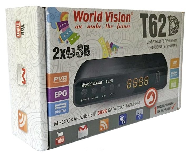 Купить World Vision T62D Цифровая DVB-T2 приставка в магазине Мастер Связи