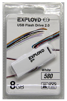 Купить USB флешка 8Gb Exployd White 580 в магазине Мастер Связи