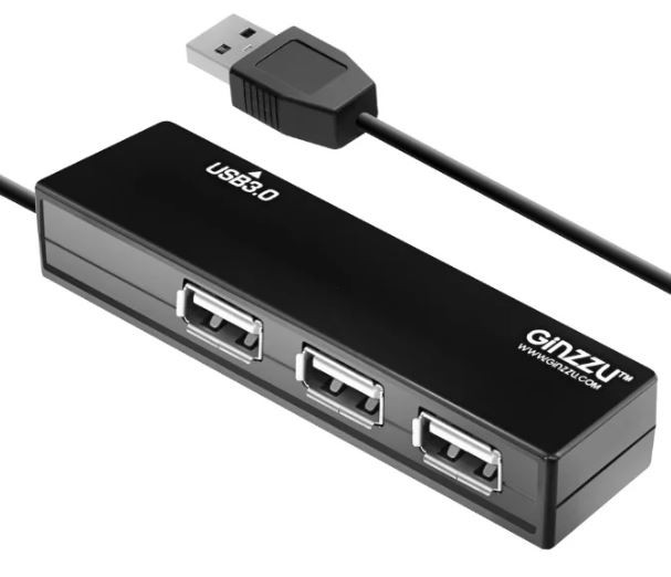 Купить USB HUB Ginzzu GR-334UB USB 3.0/2.0, 4 порта в магазине Мастер Связи
