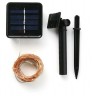Светодиодная уличная гирлянда на солнечной батарее с дистанционным управлением 10м.,LED-100, 8 режимов,, свечение тёплое белое