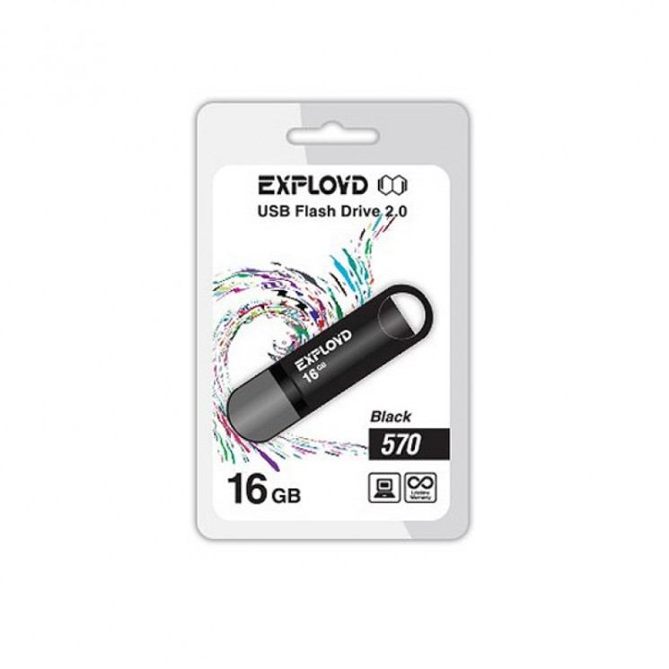 Флеш-накопитель USB 16GB Exployd 570 черный (EX-16GB-570-Black)