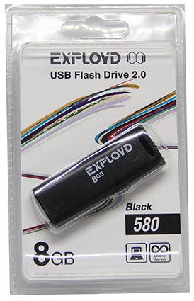 Купить USB флешка 8Gb Exployd Black 580 в магазине Мастер Связи