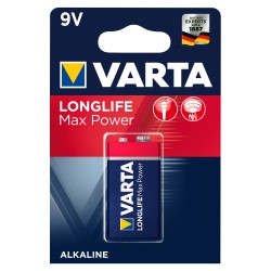 Батарейка Varta LONGLIFE MAX POWER Крона 9V, 6LR61 